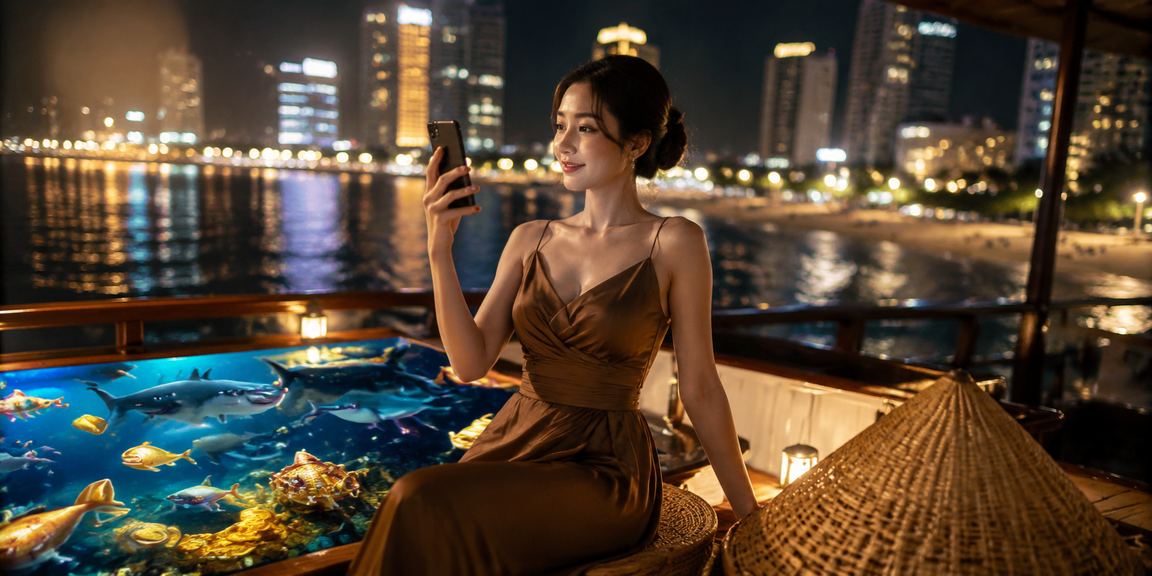 Khung cảnh chơi casino trực tuyến trên thiết bị di động tại Nha Trang